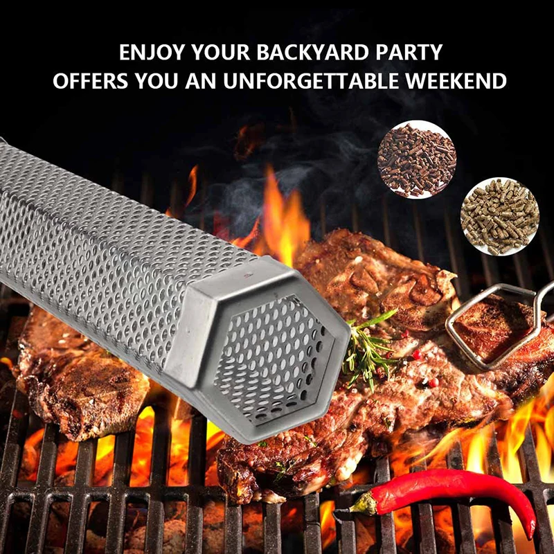 Hot or Cold Smoking 12 Hexagon Perforated 304 Stainless ...