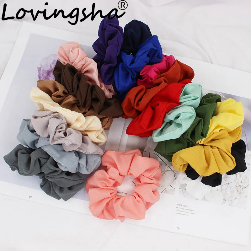 

LOVINGSHA 20 Colors Women Hair Accessories Ladies Hair Tie Scrunchy Fashion Female Girl Ponytail Hair Holder Rope ACHD008
