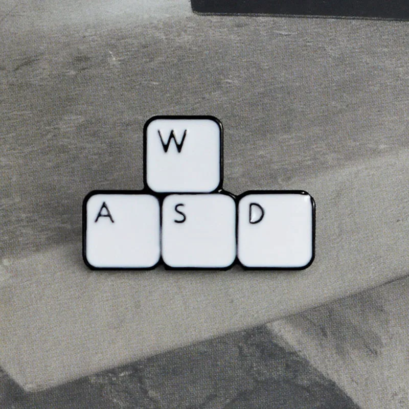 WASD клавиатура булавка видео брошь с изображением героев игр Супер контроллер