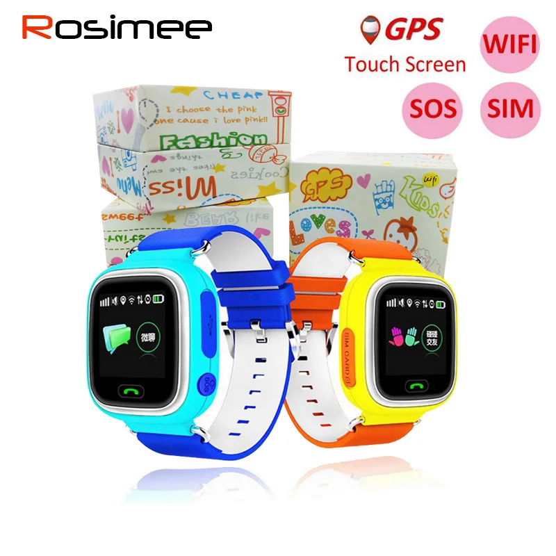 

GPS Q90 Smartwatch Children Smart Wrist Watch 1.22 Inch Color Touch Screen WIFI SOS Call Smart Watch PK Q80 Q50 Q60 Gift Box