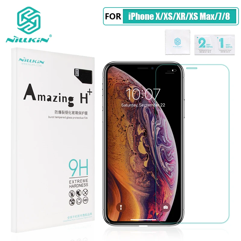 Для iPhone X/XS/XR/XS Max/8 Plus Защитное стекло NILLKIN Amazing H/H+ PRO 9H 2.5D Arc 0,3 мм закаленное защитное стекло