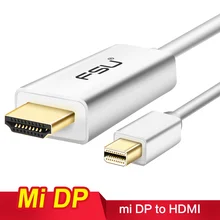 Thunderbolt Gold Plated 1.8M 3M Mini DP DisplayPort to HDMI Adapter Cable For Apple Mac Macbook Pro Air surface pro 6