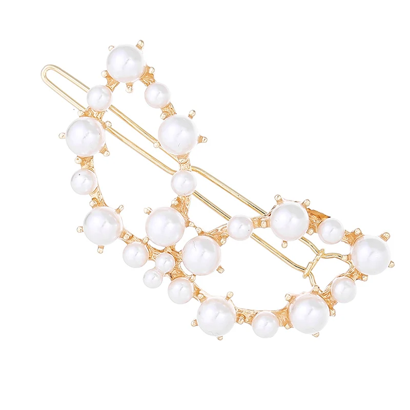 H305 Hair Clips For Girls Metal Hairpins With Pearls Hair Pins Jewelry Accessories