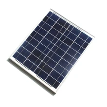 Wholesale 10PCS Lot 20W 18V Polycrystalline Silicon Glass Surface Solar Panel For 12V Photovoltaic Power Home