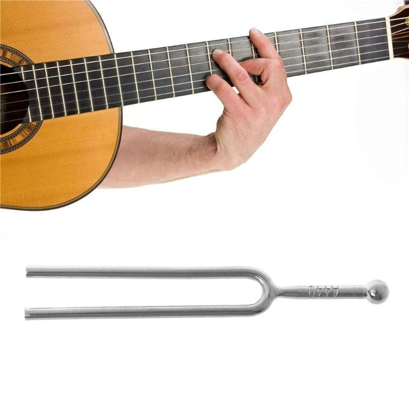 

OOTDTY 440Hz A Tone Tuning Fork Tuner Tunning Musical Instrument For Violin Guitar