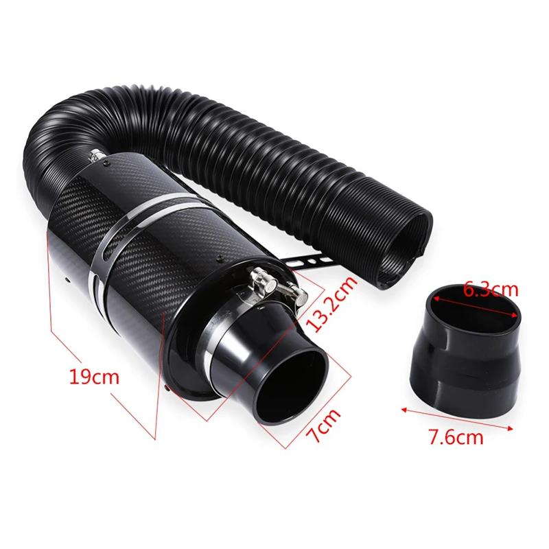 Vr-corrida de Fibra de Carbono de Entrada de ar com Ventilador Filtro de ar Universal Alimentação Fria Indução Intake Air Caixa Vr-ait14 Kit 9 Cheap Entradas de ar