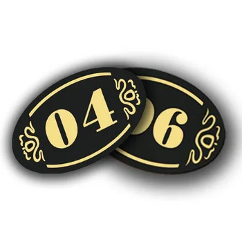 

5*8cm Acrylic Store Hotel Adhesive Door Table Sign Plate Storage Cabinet Shelf Number Sign Sticker Party DIY Decoration