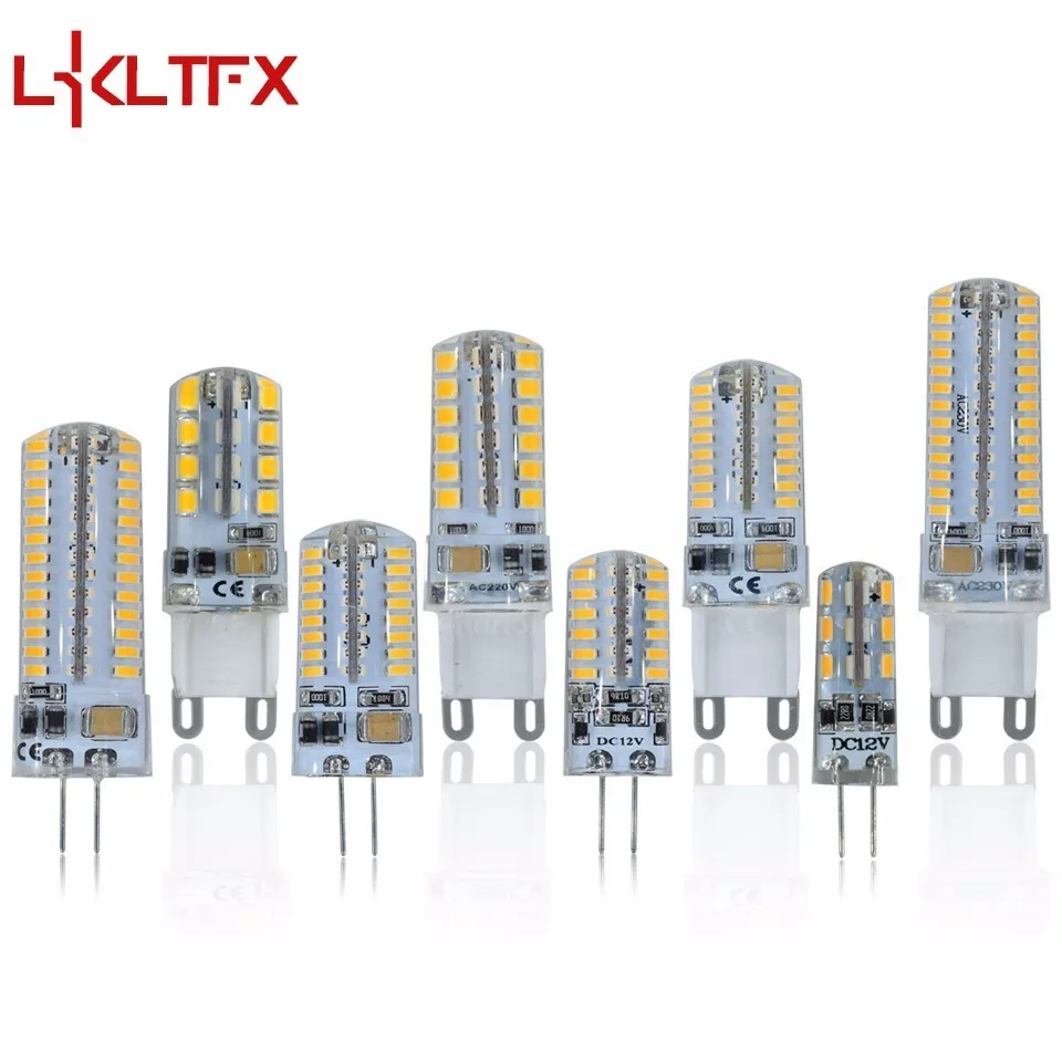 G4 G9 LED 220 В кукурузы лампы 360 градусов SMD3014 2835 DC 12 g9 Высокое качество люстра заменить