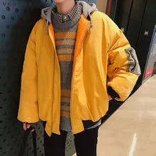 VERSMA,, корейский стиль, Харадзюку, повседневная, мужская, с капюшоном, толстая парка, куртка, пальто, мужская, зимняя, Молодежная, русская, свободная, парка, куртки, пальто для мужчин