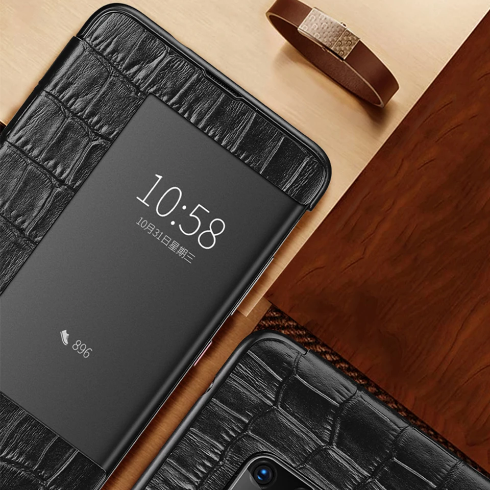 Умный флип чехол с окошком для сенсорного экрана Huawei Mate 20 10 P20 P30 Pro Mate20 Lite