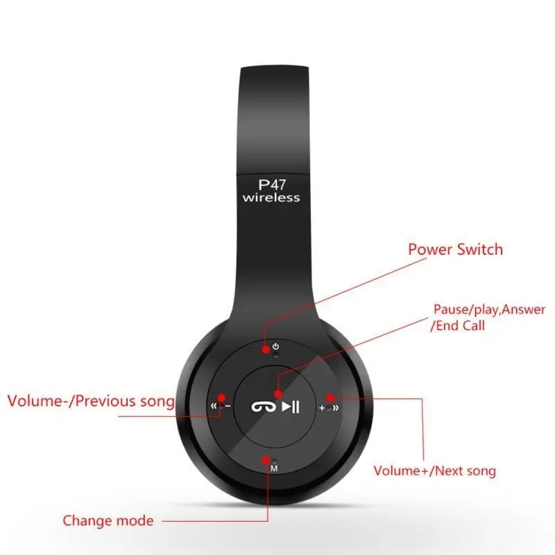 P47 Беспроводной наушники Bluetooth 4 2 Шум шумоподавления спортивные стерео гарнитура