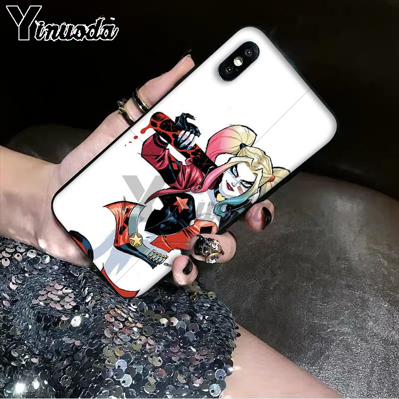 Yinuoda Harley Quinn Suicide Squad Joker Wink Coque Shell Phone Case for Apple iPhone 8 7 6 6S Plus X XS MAX 5 5S SE XR Cover Yinuoda Harley Quinn Suicide Squad Joker Wink Coque Shell Phone Case for Apple iPhone 8 7 6 6S Plus X XS MAX 5 5S SE XR Cover