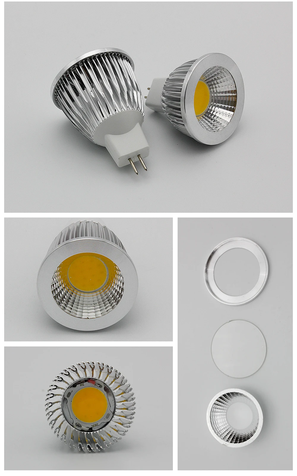 MR16 GU5.3 лампада светодиодный лампы 12V AC DC Bombillas светодиодный светильник Точечный светильник COB SMD Lampara точечный светильник