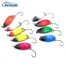 9 Pçs/lote 32mm 3g Paetês de Metal Colher Iscas de Pesca Jig Isca de Peixe Isca Isca Colher de Metal Duro Truta Isca Spinner Bait