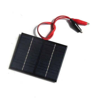 

BUHESHUI 1.5W 12V Solar Cell Epoxy Polycrystalline Solar Panel+Clip For Charging Battery System Toy Light Study 115*90MM10pcs