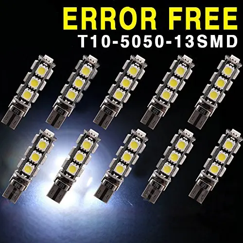 Комплект 10 лампочек Pingo T10 W5W 501 194 13 Led Canbus Samsung Chip Branca без ошибок | Автомобили и
