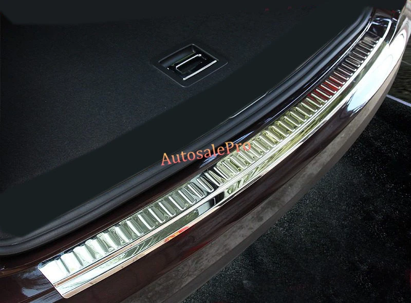 Stainless Outer Rear bumper Protector guard plate trim 1pcs For Porsche