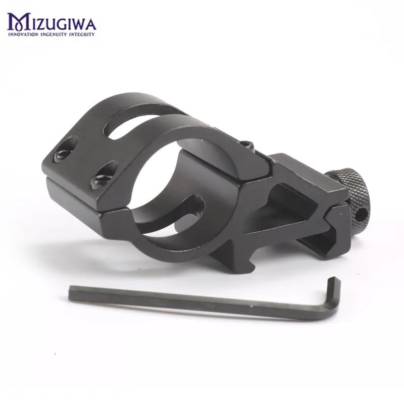 1" 25mm Offset Rifle Flashlight Torch Laser Mount Picatinny Rail 20mm Weaver Hunting Mount Caza Accessories