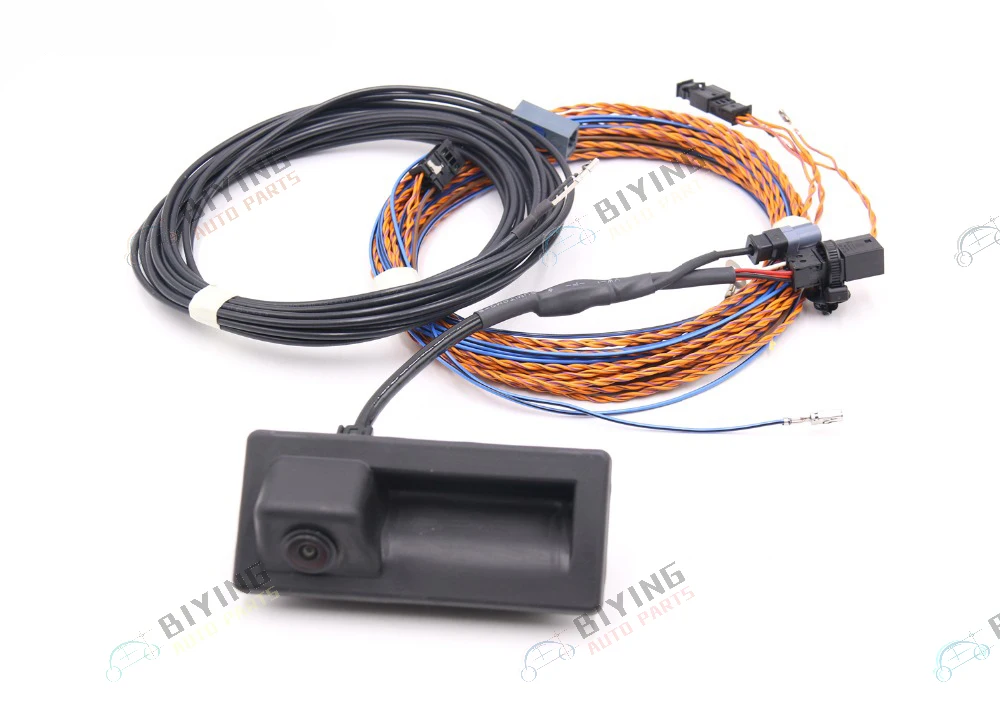 

Rear View Camera Trunk handle with High Guidance Line Wiring harness For VW MQB Tiguan