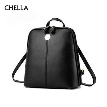 

Women Backpack PU Leather Black Female Shoulder Bags Small Ladies Backpack Designer Fashion Girl School Backpack Rucksack BP0185