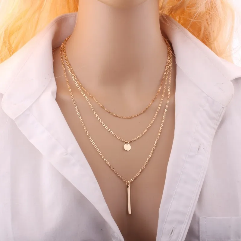 

M MISM Hot Sale Women Multi-laye Necklace Sexy Fashion Chain Intellectual Elegant Jewelry High Quality Beautiful Women