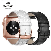 Eastar розовые, черные, с ремешками на пряжках, ремешок для наручных часов Apple Watch, версии 4/3/2/1 кожаный браслет, 42 мм, 38 мм, ремешок для наручных часов iwatch, 5 группа 44 мм