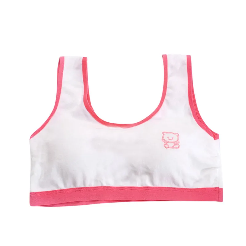 Underwear girl cotton clothes New Lovely Girls Printing Underwear Bra Vest Children Underclothes Sport Undies  (19)