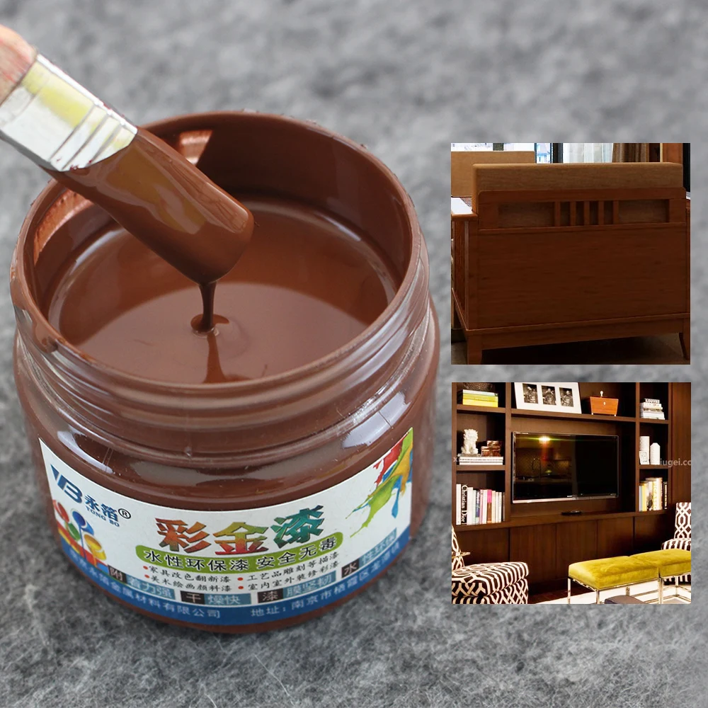 

One Bottle Bright Brown Paint, 100 G, Metal Lacquer, Wood Paint, Tasteless Water-based Paint, Can Be Applied on Any Surface