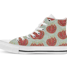 Абстрактная обувь с красным тюльпаном; Новинка; дизайнерская парусиновая обувь с высоким верхом; повседневная обувь на плоской подошве; Прямая