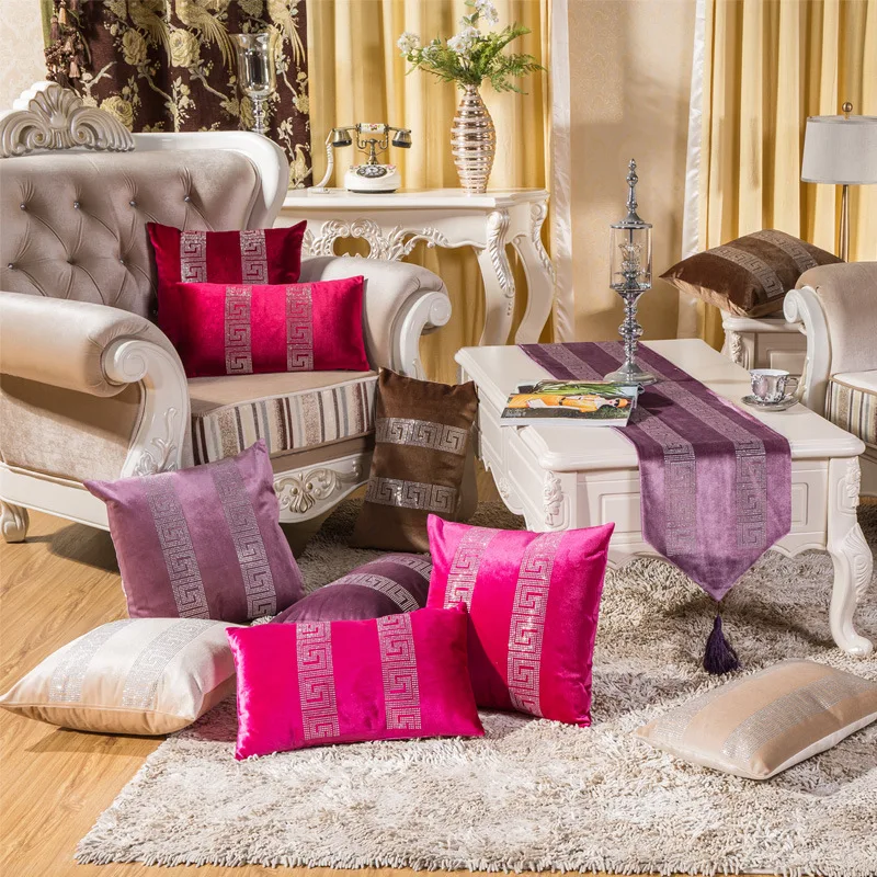 

Luxury sequins lattice Velvet pillow pillow cushion sofa cushions Car Cushion diamond