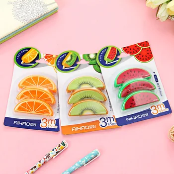 

1pcs stationery small fresh correction with summer fruit series altered tape students long correction tape 6639