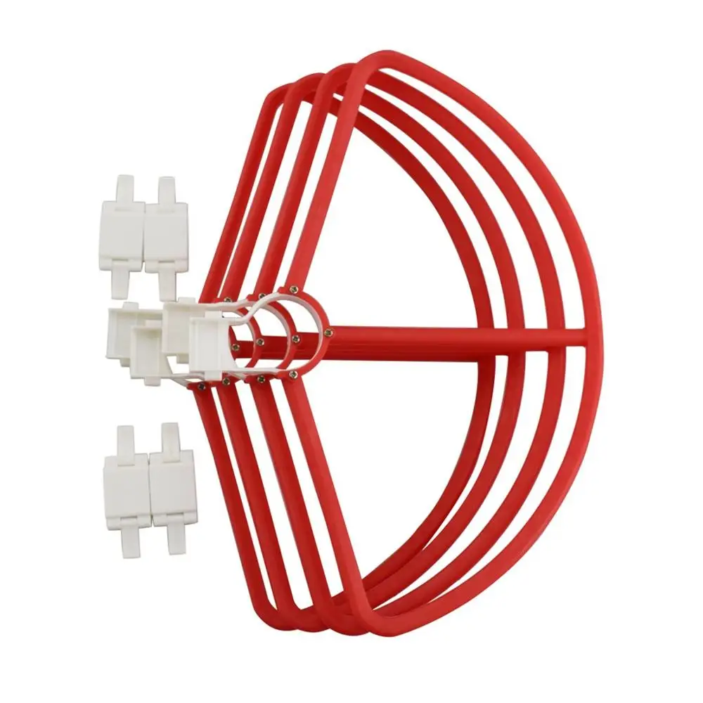 

4PCS Quick-Release Protective Cover for Hubsan Zino H117S Aerial Four-axis Aircraft Accessories Protection Ring Red