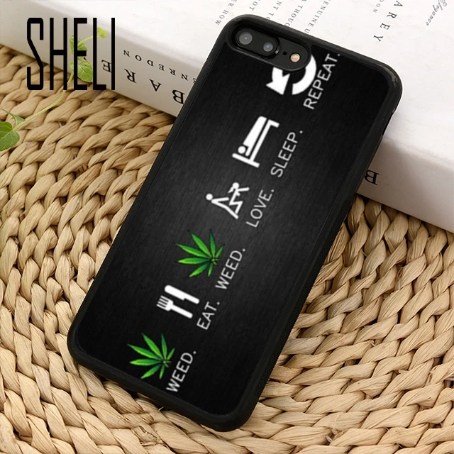 SHELI Weed Leaf Pot Kush 420 Phone Case Cover For iPhone 5 6 6s 7 8 plus 11 pro X XR XS max Samsung S6 S7 edge S8 S9 S10 |