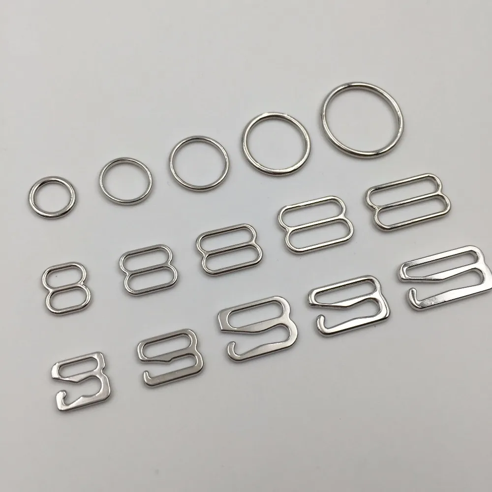 

Free shipping 200 pcs/lot Nickel plated bra strap adjusters