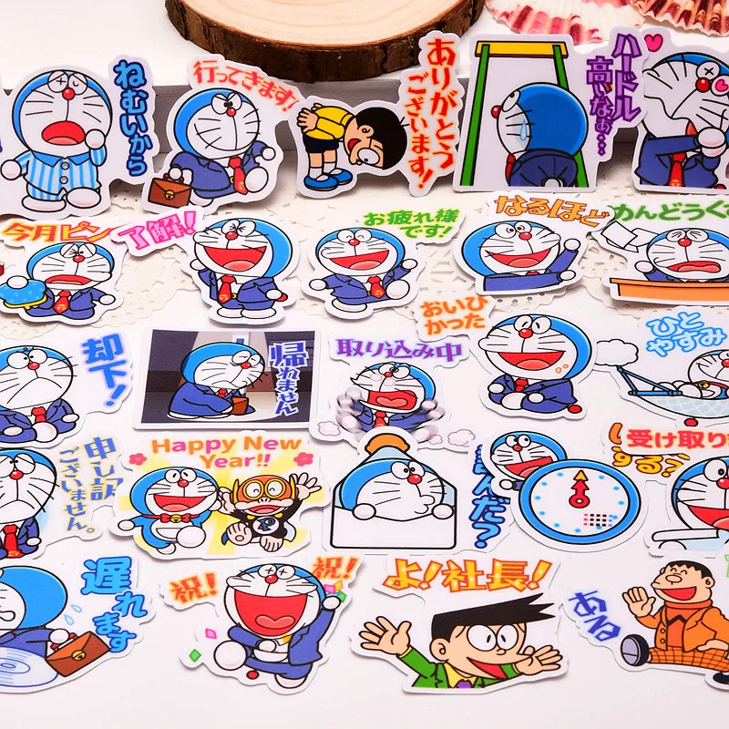 24 шт. kawaii милый японский мультфильм Doraemon наклейки/декоративные Скрапбукинг Стикеры/забавные DIY ноутбук телефон домашний сад