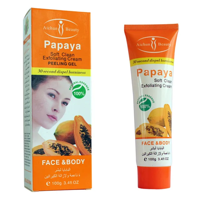 Aichun Beauty Papaya Essence Scrub Peeling Gel Whitening Cream Exfoliating Cream Face Body Skin