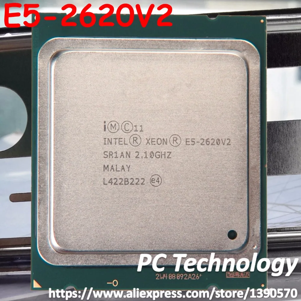 Оригинальный процессор Intel Xeon E5 2620V2 6 ядер 2 10 ГГц 15 Мб 2620 V2 DDR3 1600 МГц FCLGA2011 TPD 80 Вт