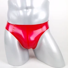 Модный сексуальный красный латексный трусы Фетиш Natrual 0,4 мм резиновое нижнее белье-шорты для мужчин плюс размер Горячая Распродажа