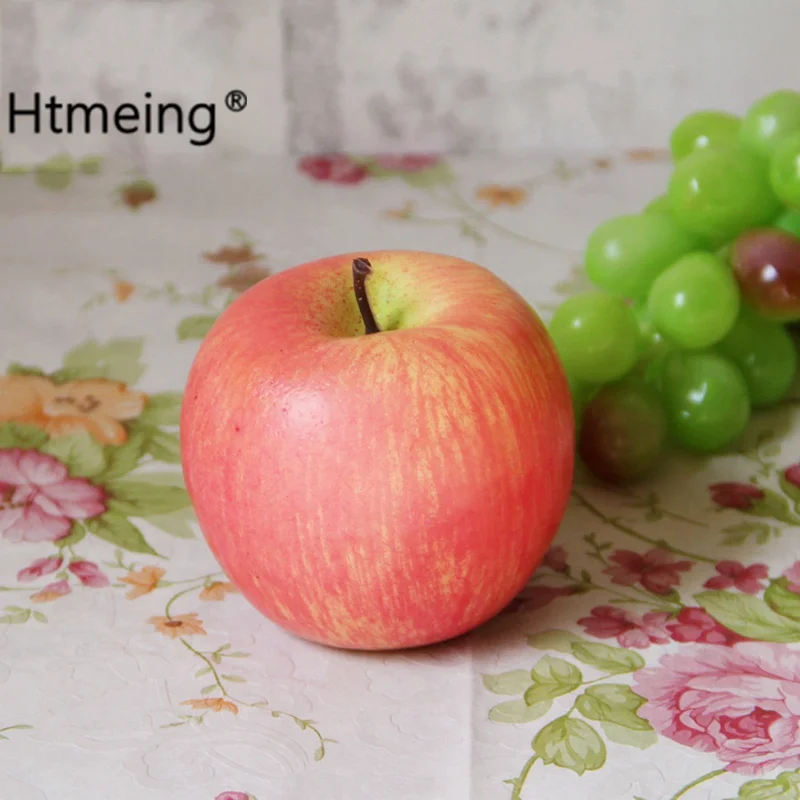 Реалистичное искусственное яблоко, искусственные яблоки, фрукты, домашний дом, украшение для кухонного шкафа