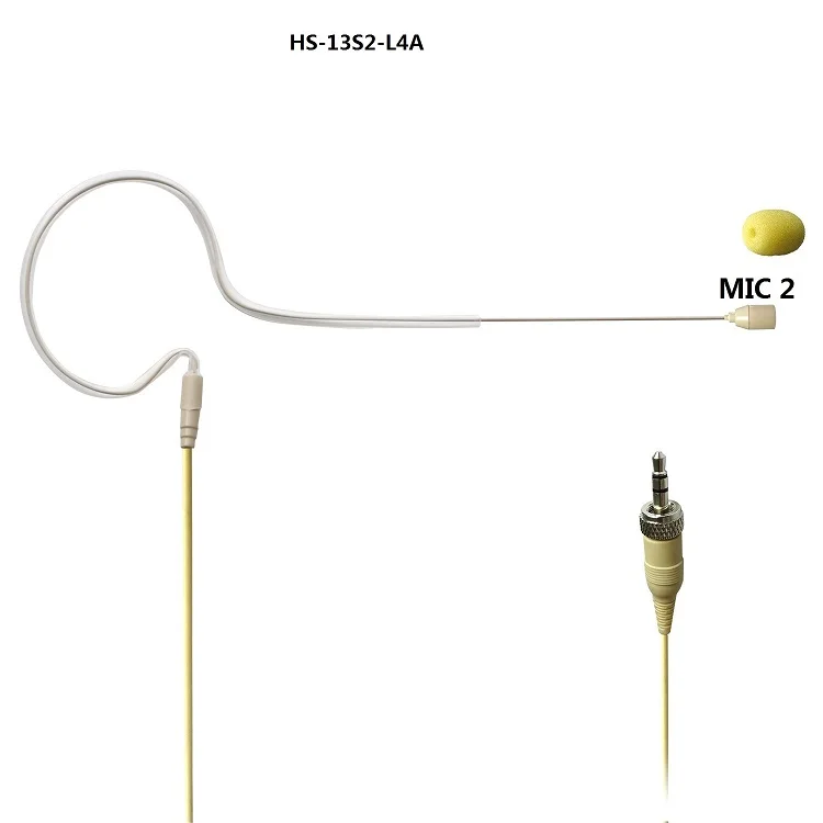 Freeboss 3.5mm Plug (with nut) Skin Color Mini Single Ear Hanging Omni Directional Condenser Headset Microphone