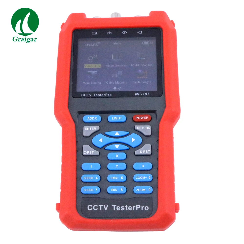 

NF-707 CCTV Cable Tester Analog CVBS Signal RJ45 BNC and Metal Cable Length