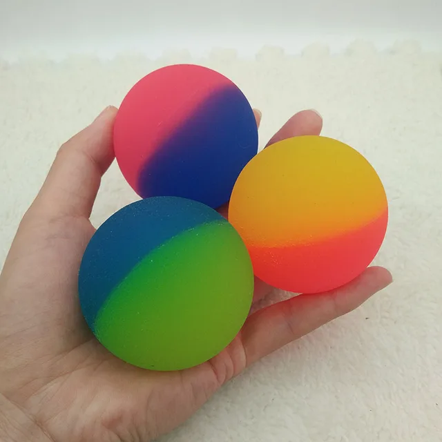20pcs Rubber Bouncy Balls for Kids elastic Double color rubber ball