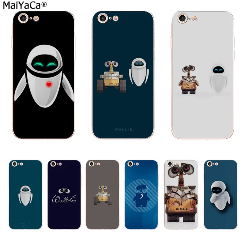 

MaiYaCa WALL.E Coque Shell Phone Case for Apple iPhone 8 7 6 6S Plus X 5 5S SE 5C Cover