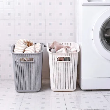 

1pc Bathroom plastic laundry basket living room portable laundry basket large toy clothing collection basket wx9211116