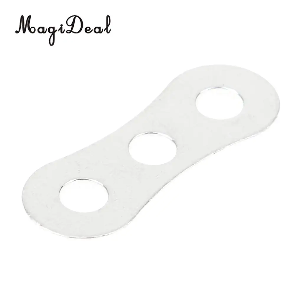 MagiDeal Professional Aluminum Alloy 3 Holes Rope Stopper Tightener Tensioner Adjuster Camping Hiking Tent Tarp Gear 34 x 14mm
