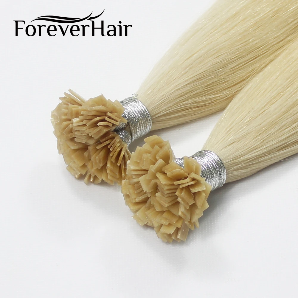 Human Hair Extension 100% Remy Pre Bonded Flat Tip Straight Capsules Keratin Fusion 50g/pac 16" 18" 20"