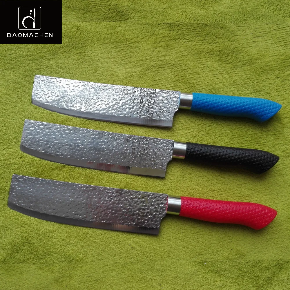 Clearance 3 colour Meat Kitchen Knife 7 inch Chef Knife Silica Gel