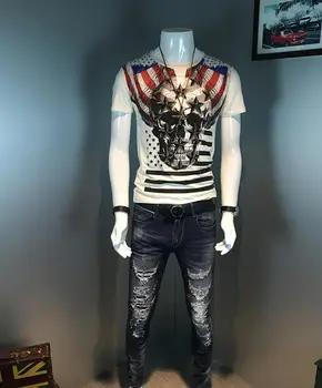 

Hot Fashion Men Round neck short sleeve T-shirt Man Summer Tops Tees