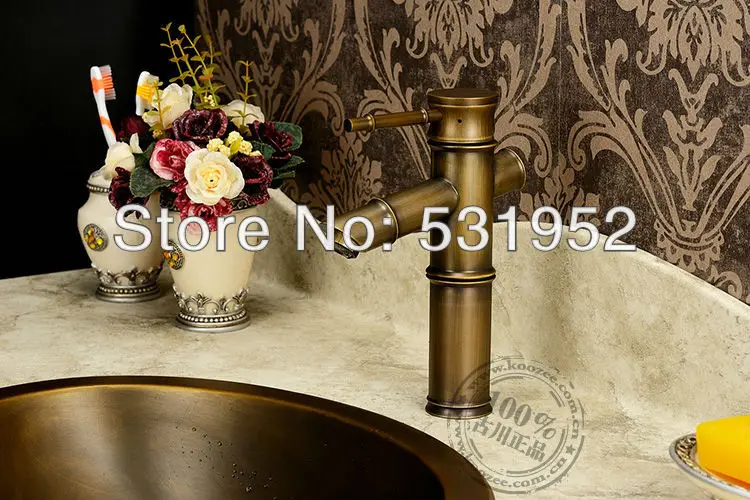 free shipping brass classic basin faucet basin mixer bamboo faucet bathroom water tap garden faucet mixer 