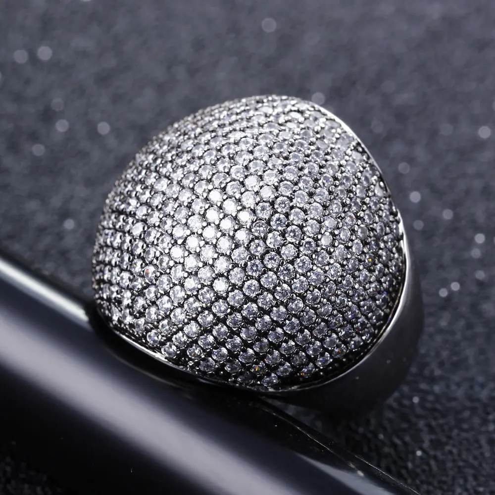 2018 г. Элегантные новые черные и белые кольца перстни Jewelry родия циркония AAA